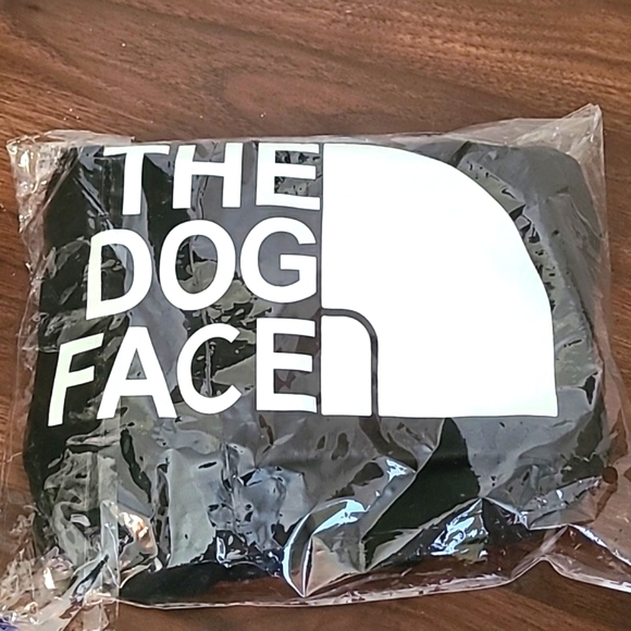 The Dog Face Other - The Dog Face - Dog Hoodie/Sweatshirt, Black with White Letters, Size XL, NWOT